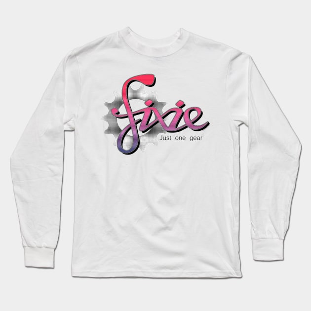 Fixie Long Sleeve T-Shirt by Siegeworks